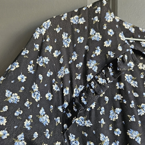 Madewell Ruffle-Sleeve Tie-Waist Jumpsuit in Baby's Breath Sz XS - Picture 6 of 11